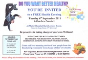 YOU'RE INVITED to a FREE Health Information Evening